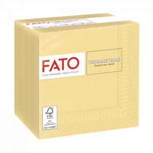 Fato Papírové koktejlové ubrousky 24 x 24 cm, 2-vr., champagne, 100 ks