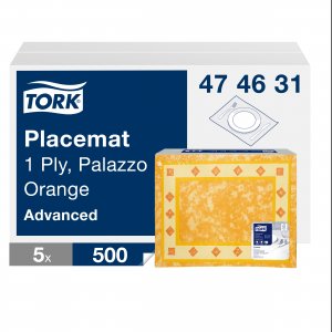 Tork Papírové prostírání PALAZZO 31 x 42 cm , 1-vrstvé palác oranžová, 500ks