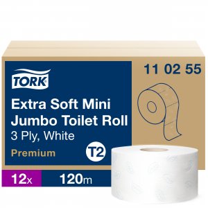 Tork Toaletní papír JUMBO MINI Premium 3vrstvý, návin 120 m, bílý