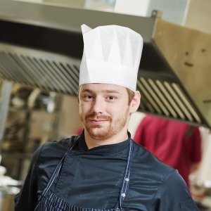 čepice vysoké 24cm/10ks bílé papír HACCP