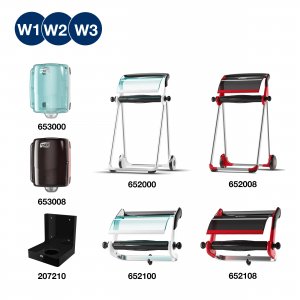 Tork Čisticí utěrky z netkané textilie Tork Long-Lasting 1-vrstvé, 25 cm, 114 m, 300 útržků, bílé