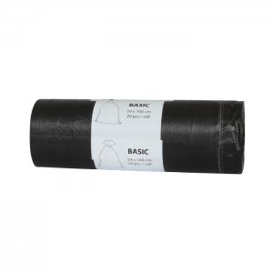 Pytle na odpadky 70 l černé 20 ks / 59 x 100 cm HDPE 12 my