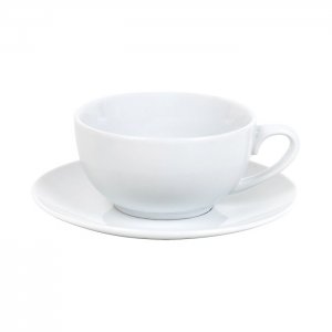 SVING Porcelánová konvička na čaj 390 ml se šálkem 270 ml a podšálkem