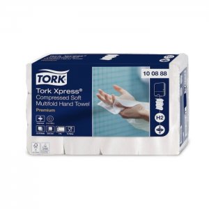 Tork Papírové ručníky  Tork Xpress Multifold Premium 2vrstvé H2, 170 útržků, 21,2 x 32 cm.