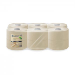 Lucart Professional Toaletní papír JUMBO EcoNatural 2vrstvý, návin 180 m, hnědý.