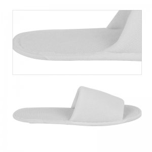 Hotelové pantofle STANDARD bílé, otevřené, 28 cm